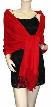 Pashmina Various Colours Scarf Stole Wrap Christmas Gift (Red)