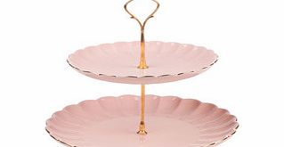 Sweet pink and gold-tone cake stand