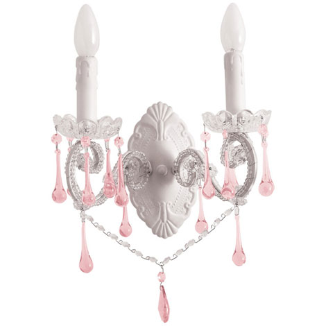 Bombay Duck White 2 Arm Wall Light