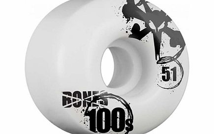 Bones 100s V4 Formula 53mm Wheels - White