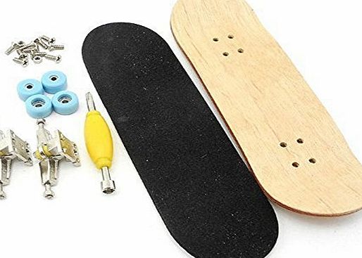 Bonici Maple Wood Finger Skateboard with PU Non-slip Pad and Professional Bearing Wheels