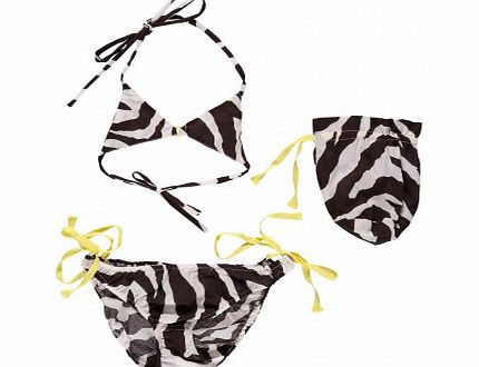 Bonton Zebra Fierte two-piece swimsuit Noir `10 years
