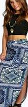 boohoo Aimee Paisley Split Maxi Skirt - multi pzz97534