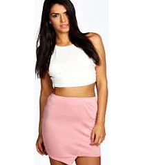 boohoo Asymmetric Hem Mini Skirt - dusky pink azz12180
