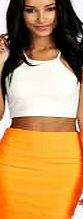boohoo Bandage Mini Skirt - neon-orange azz05537