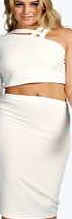 boohoo Belle Midi Skirt - white pzz97653