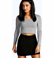 boohoo Cable Knitted Mini Skirt - black azz08369