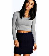 boohoo Cable Knitted Mini Skirt - navy azz08369