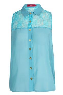 Carmel Georgette And Lace Sleeveless Blouse Female