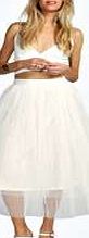 boohoo Claire Mesh Midi Skirt With Embellishment -