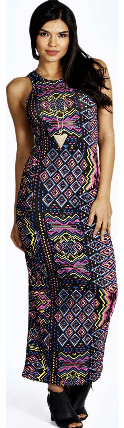 Clare Aztec Print Maxi Dress - multi azz18973