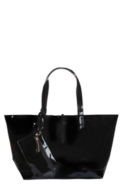 Coco Patent Structured Top Handle Shopper Female