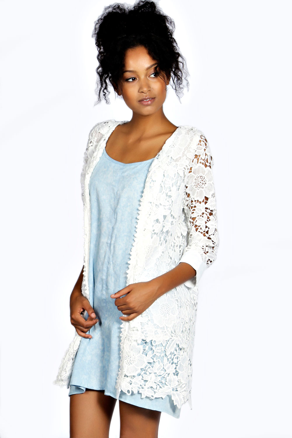 Coraline Crochet Jacket - white azz23518