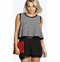 Dogtooth Frill Crop - multi azz15716