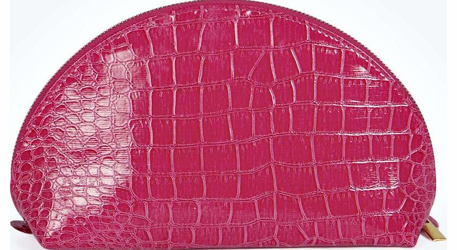 Ellie Faux Leather Make Up Wash Bag - pink