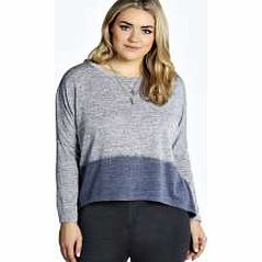 boohoo Evelyn Dip Dye Knitted Top - navy pzz98726