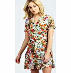 Franki Floral Shirt Dress - multi azz28800
