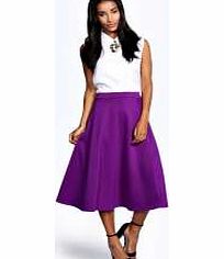 boohoo Grace Full Circle Midi Skirt - purple azz20468