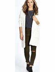Grace Long Cable Knit NEP Cardigan - cream