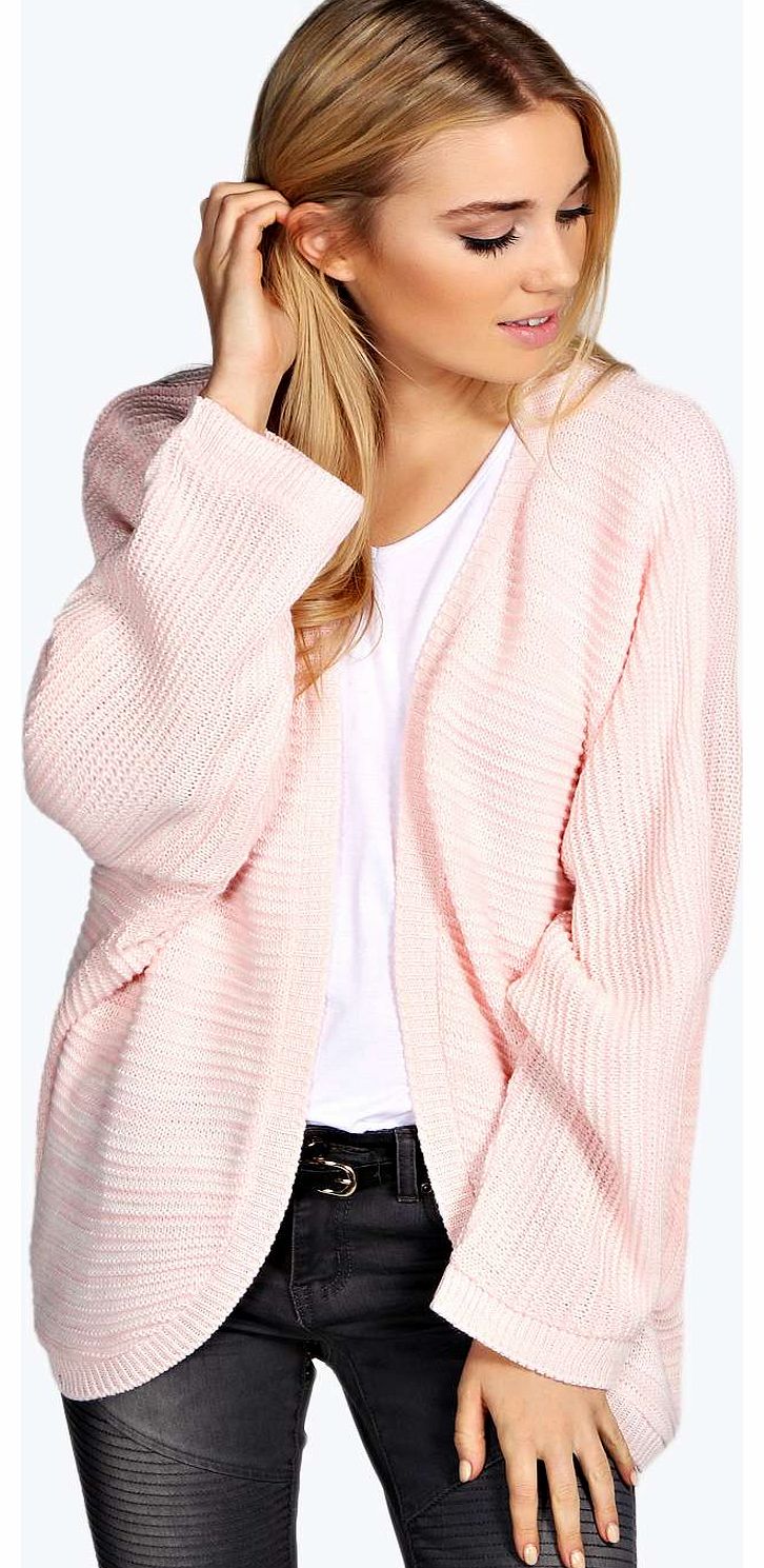 Heida Marl Knit Batwing Cardigan - pink azz15257