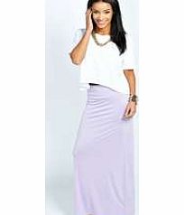 boohoo Helena Jersey Maxi Skirt - lilac azz36025