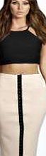 boohoo Hook And Eye Detail Midi Skirt - nude azz06302