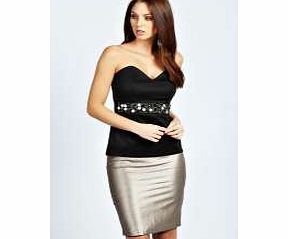 Isabelle Longline Embellished Bandeau Top -