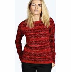 Jaimie Baroque Printed Jumper - red azz21272