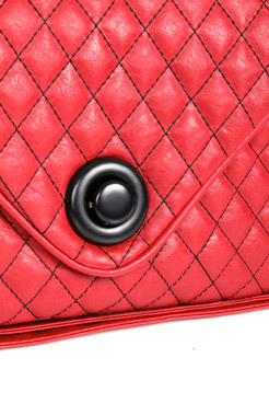 Karla Quilted Large Button Envelope Clutch