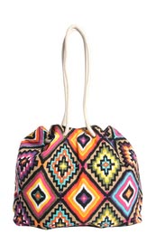 Kiri Aztec Print Drawstring Bag