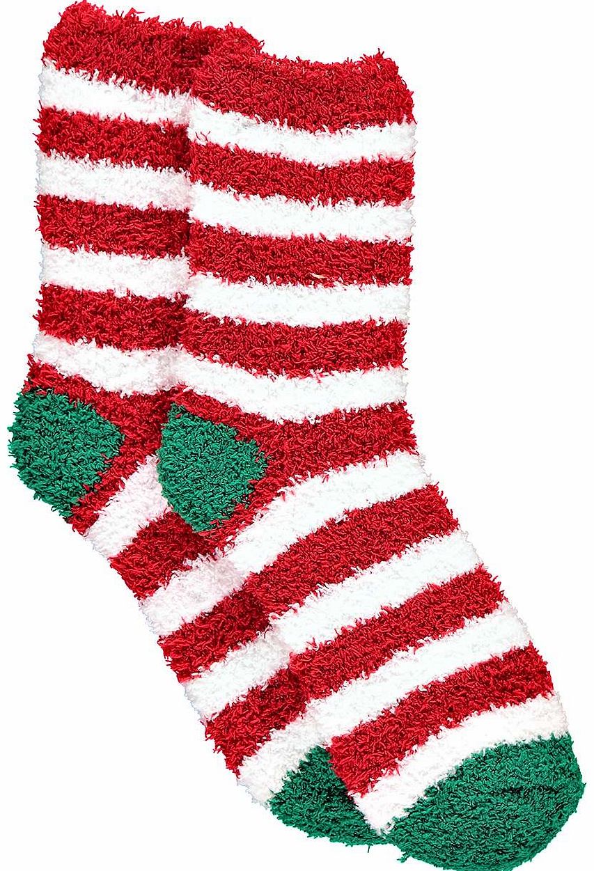 boohoo Laura Candy Stripe Christmas Socks - multi