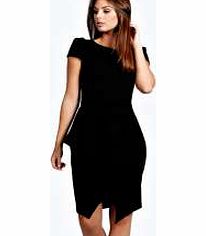 boohoo Laura Wrap Skirt Bodycon Dress - black azz22989
