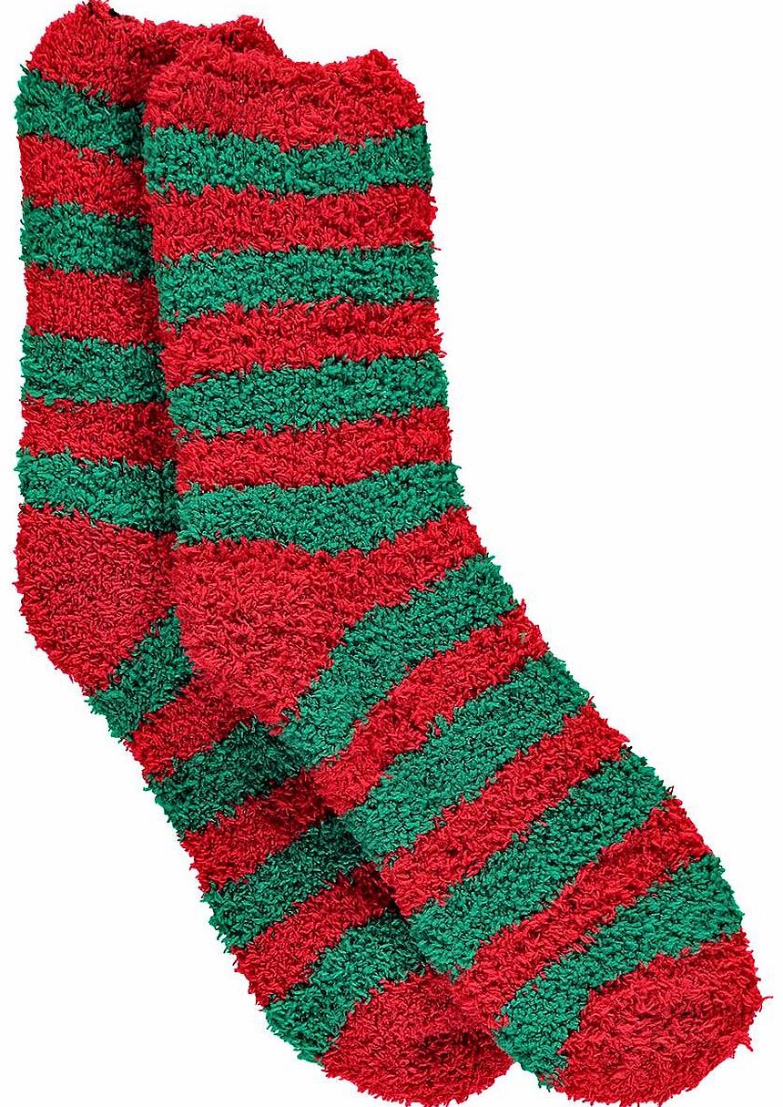 boohoo Lauren Stripe Christmas Cosy Socks - multi