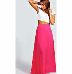 boohoo Lucy Chiffon Maxi Skirt - pink azz30548