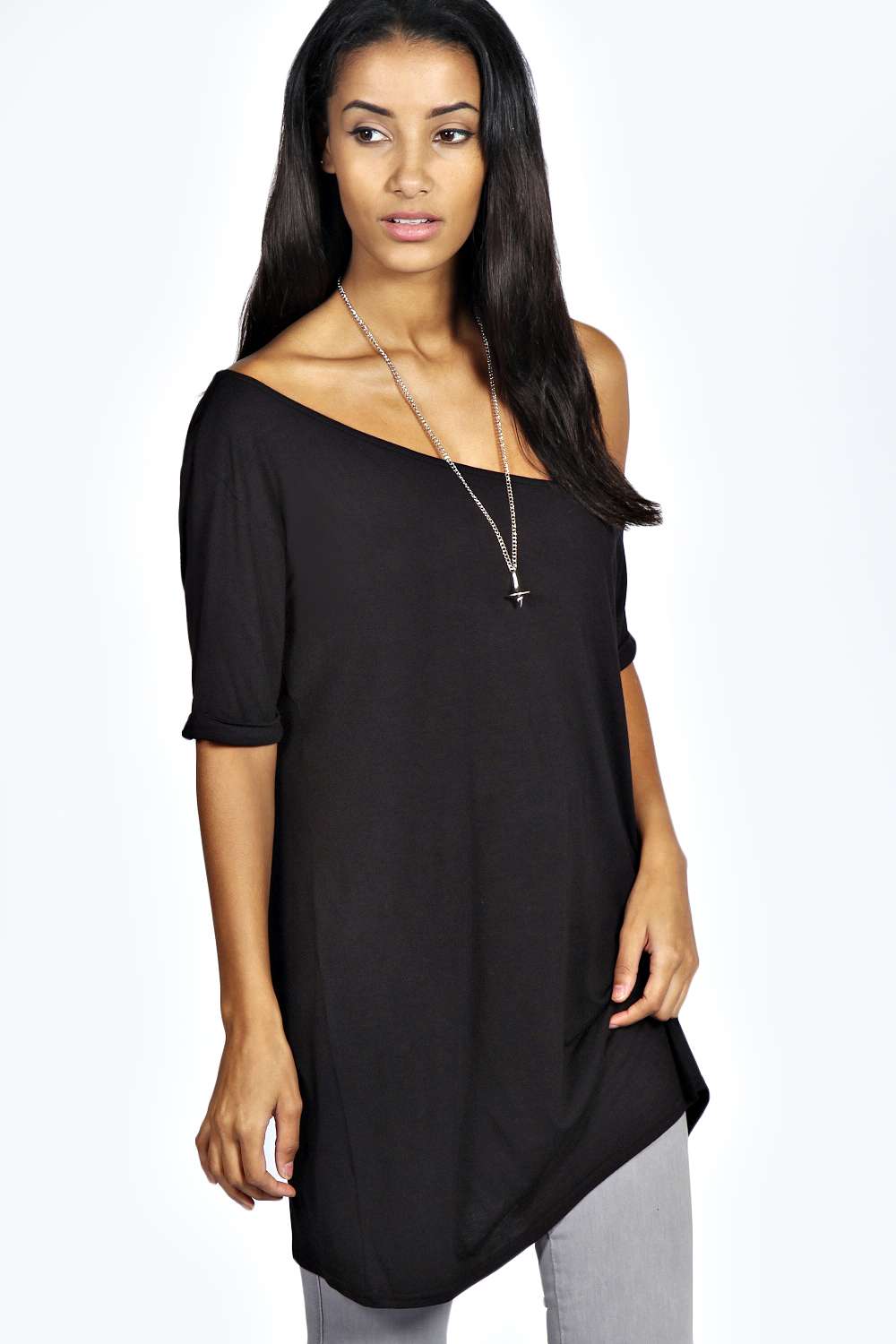 Lucy Off The Shoulder Roll Sleeve Top -