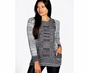 Maria Marl Knit Soft Touch Jumper - charcoal