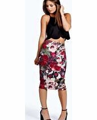 boohoo Martha Floral Midi Skirt - multi azz23271