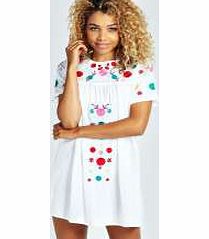 Mary Multi Colour Embroidered Tunic Dress -