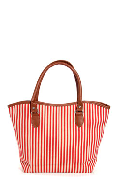 Michelle Stripe Contrast Shoper Bag