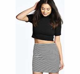 boohoo Nahla Jacquard Stripe Mini Skirt - multi azz20472