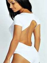 Open Back Bodysuit - white azz25045
