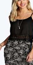 boohoo Paisley Print Bodycon Mini Skirt - black azz08295