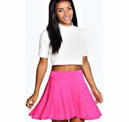 boohoo Selena Jersey Viscose Skater Skirt - pink azz33319