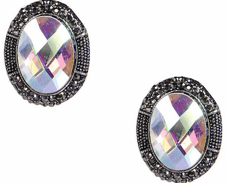 boohoo Sia Hologrpahic Oversized Jewel Earrings