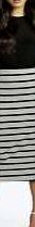 boohoo Stripe Ribbed Midi Skirt - grey azz06325