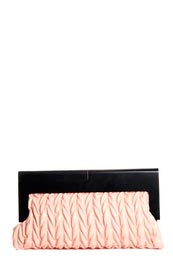 Tara Quilted Wooden Frame Clutch
