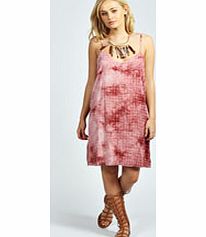 Zandra Grunge Check Cami Dress - pink azz28981