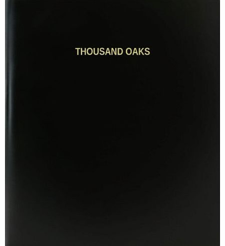 BookFactory Thousand Oaks Log Book / Journal / Logbook - 120 Page, 8.5``x11``, Black Hardbound (XLog-120-7CS-A-L-Black(Thousand Oaks Log Book))