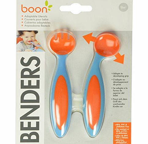 Boon Benders Adaptable Utensils (Orange/Blue)