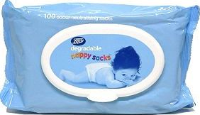 Boots Baby, 2041[^]10062312 Boots Degradable Nappy Sacks - 1 x 100 Pack